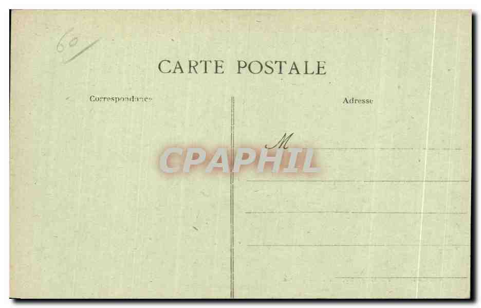 La Guerre - SENLIS incendié par les Allemands — Le Bureau de Tabacs « Au point du Jour » — A. L'Hoste, 139, rue Lafayette, Paris - Visé n° 6 — Reverso