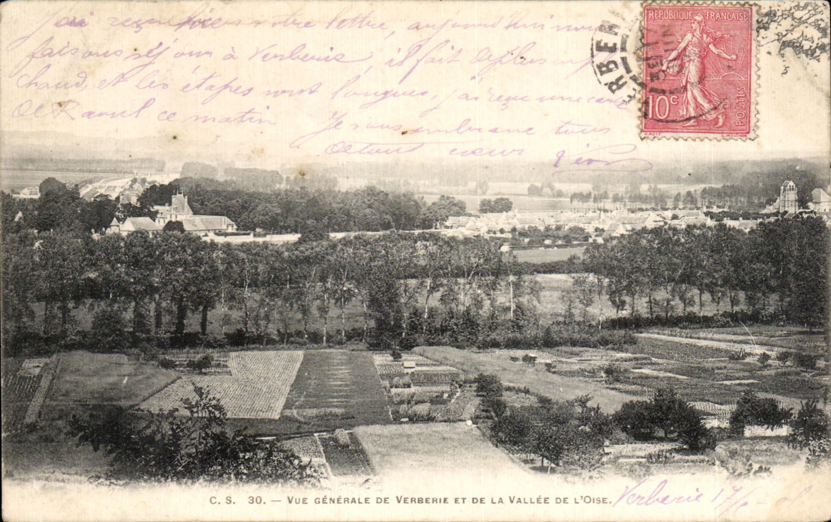 CPA Vue Generale de Verberie et de la Vallee de L Oise