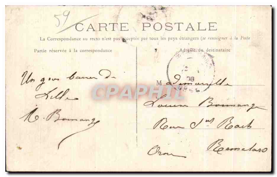 CPA Lille Institut Pasteur Chiens — Rückseite