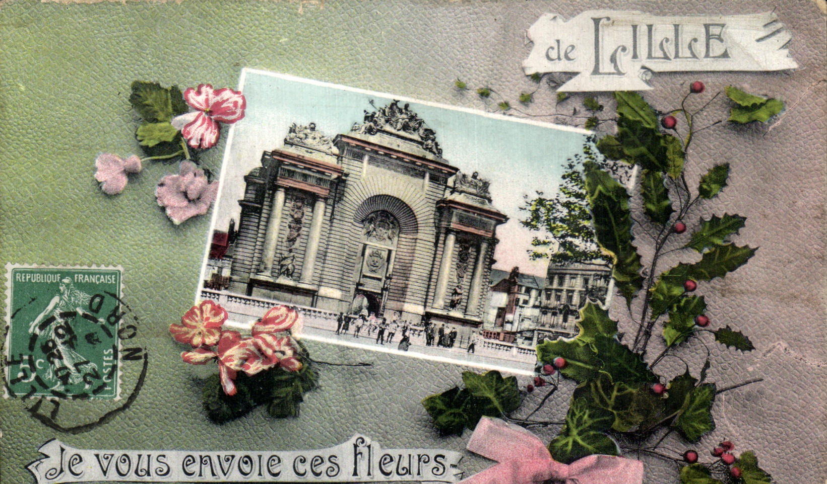 CPA De Lille Je Vous Envoie Ces Fleurs
