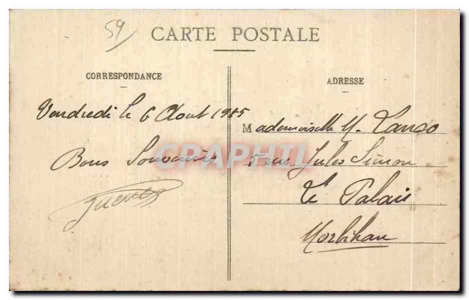 CPA Malo Les Bains La Mairie — Rückseite