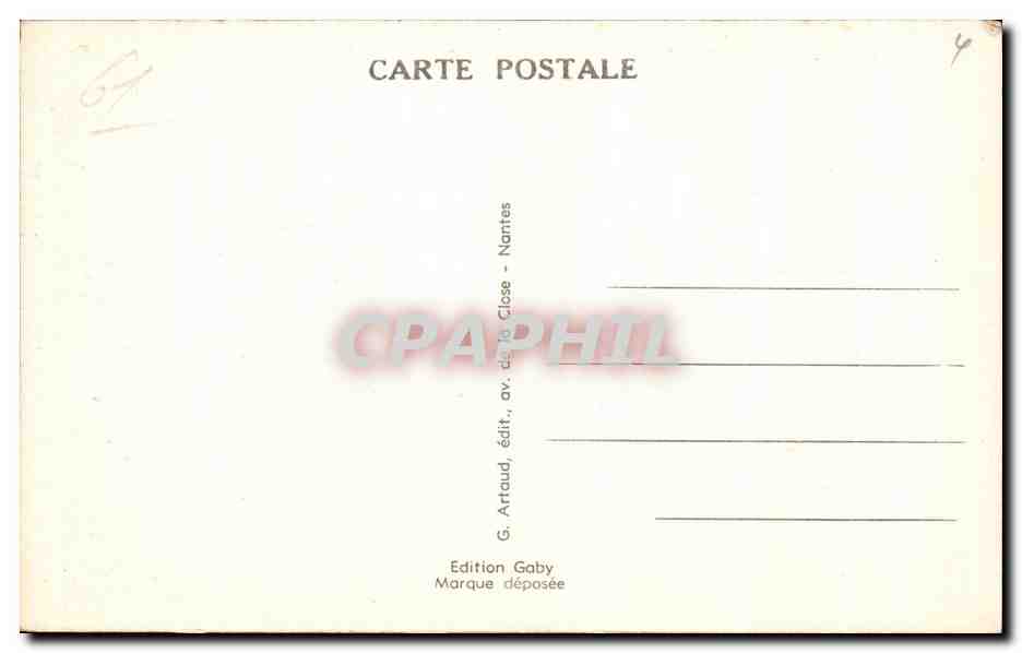 CPA Domfront Le Jardin Public allee Principale — Rückseite