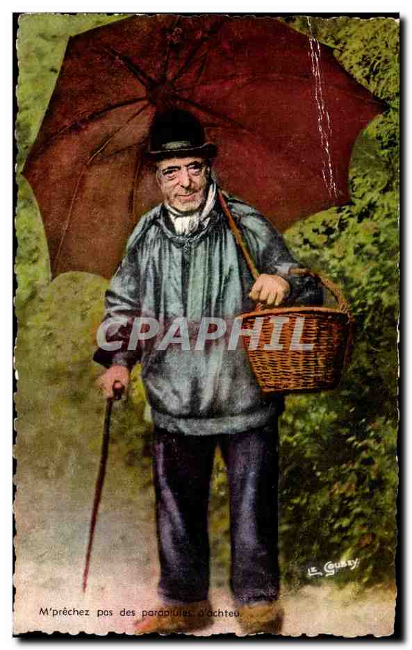 CPA M prechz pos des parapluies Folklore Costume Normandie