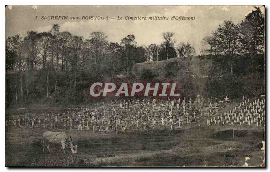 St-Crépin-aux-Bois (Oise) — Le Cimetière militaire d'Offémont — Éditeur : B. Destop