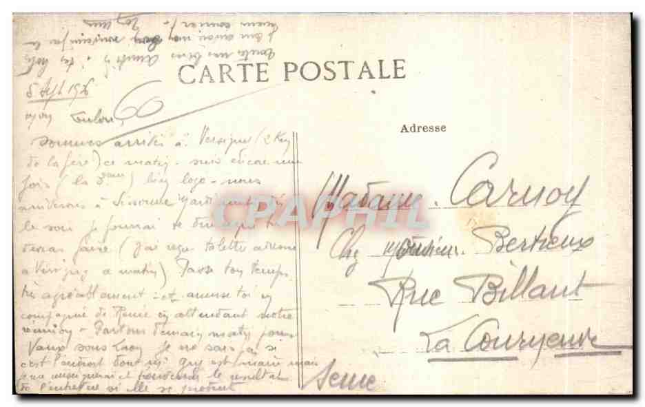 CPA Crepy en Laonnois Emplacement du canon a longue portee Bertha Militaria  — Rückseite