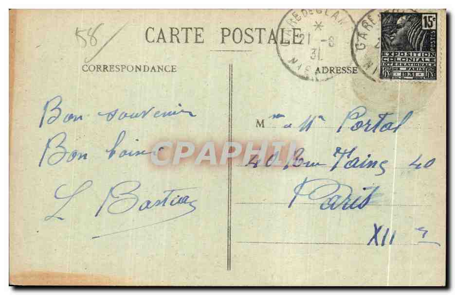 CPA Clamecy Le Beuvron aux Ponts Verts — Rückseite