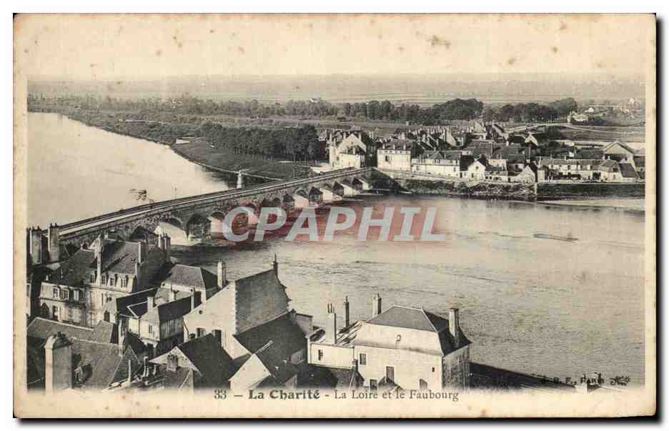 CPA La Charite La Loire et le Faubourg