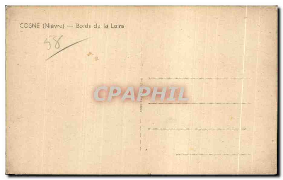 Cosne (Nièvre) — Bords de la Loire — éditeur Cosne — Verso