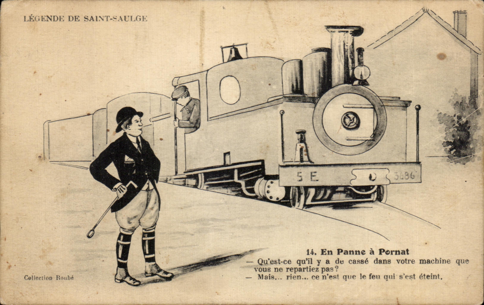 CPA Legende De Saint Saulge En Panne a Pornat Train