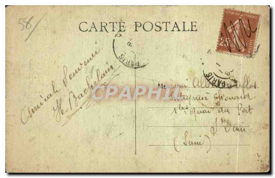 CPA Legende De Saint Saulge L empierrement des routes — Rückseite