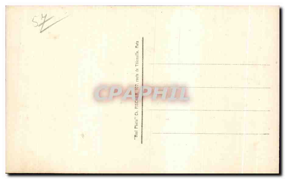 Metz - Place d'Armes et Hôtel de Ville — n°129 — Ch. Fischer — Verso