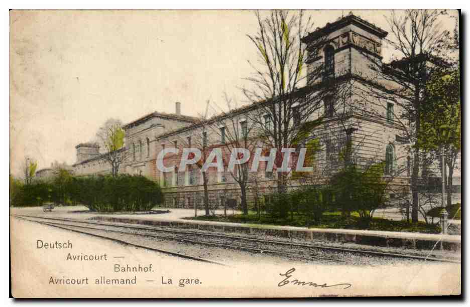 CPA Deutsch Avricourt Bahnhof Avricourt allemand La gare