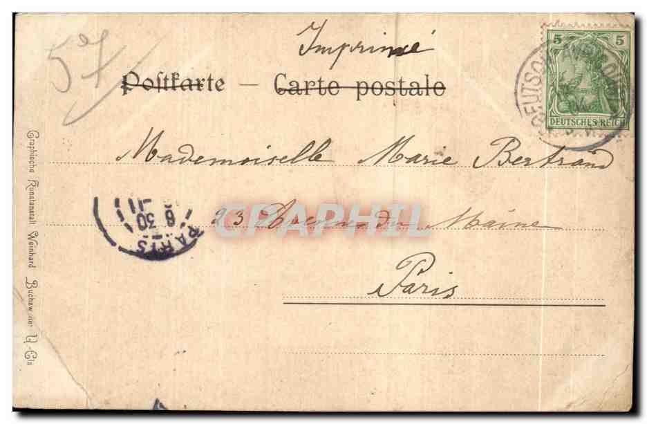 CPA Deutsch Avricourt Bahnhof Avricourt allemand La gare — Verso