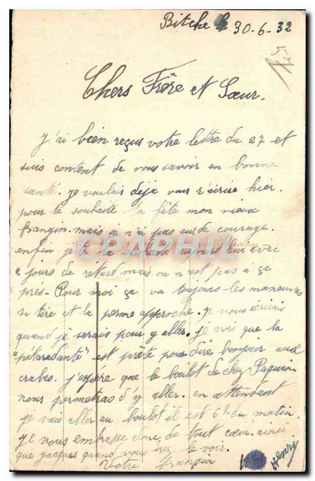 CPA Camp De Bitche Maison du Commandant Mess des S Officiers Ecole de Tir Militaria — Rückseite