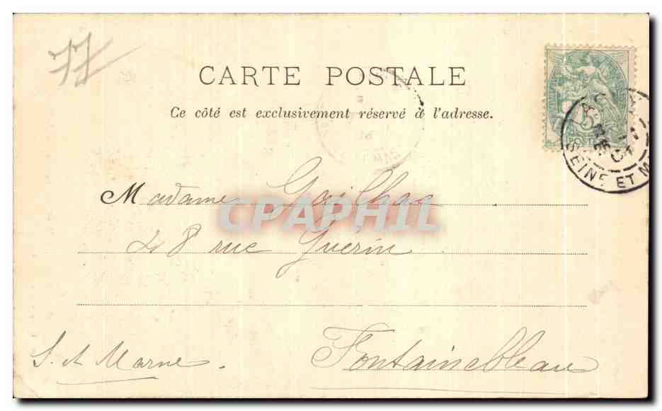 CPA Lagny Voute de I ancienne Abbaye Guyot — Rückseite