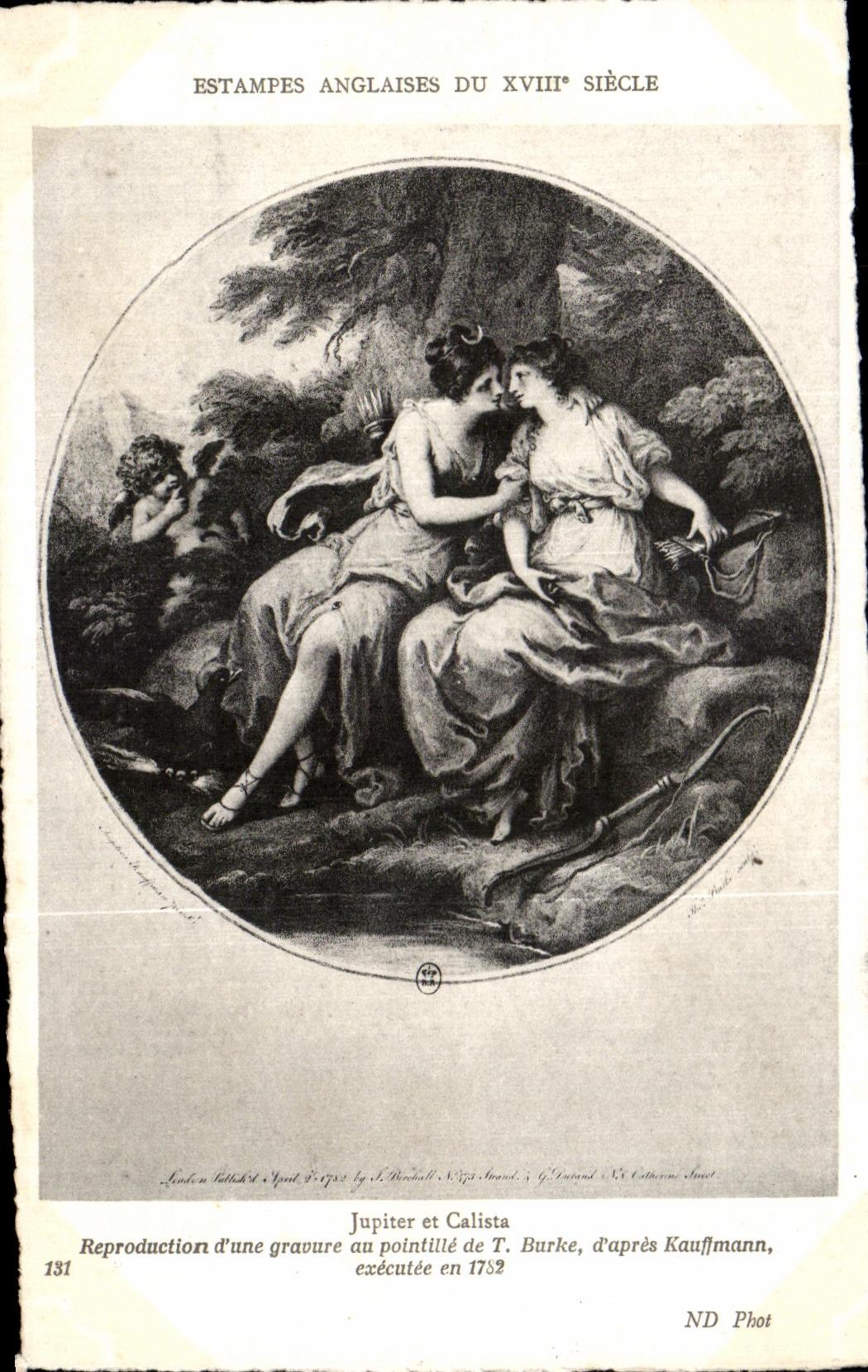 CPA Estampes Francaises Du XVIII Siecle Jupiter et Calista Burke Kauffmann 