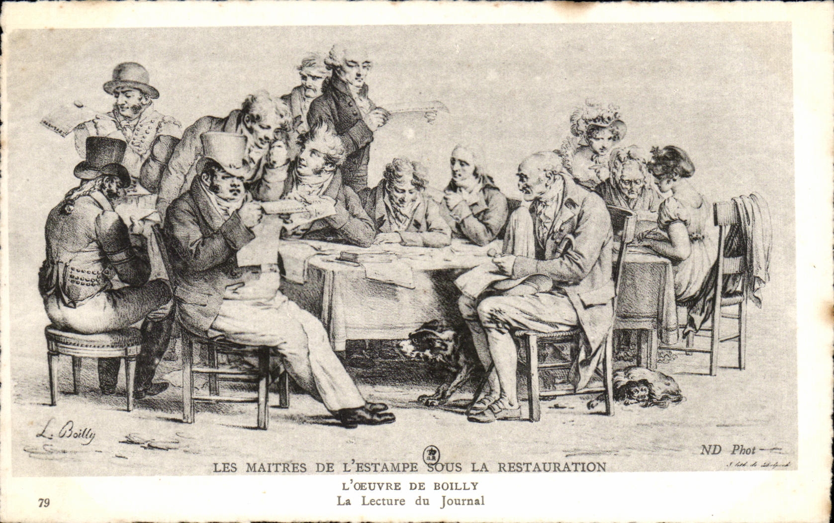CPA Les Maitres De L Estampe Sous La Restauration L Oeuvre De Boilly La Lecture du Journal