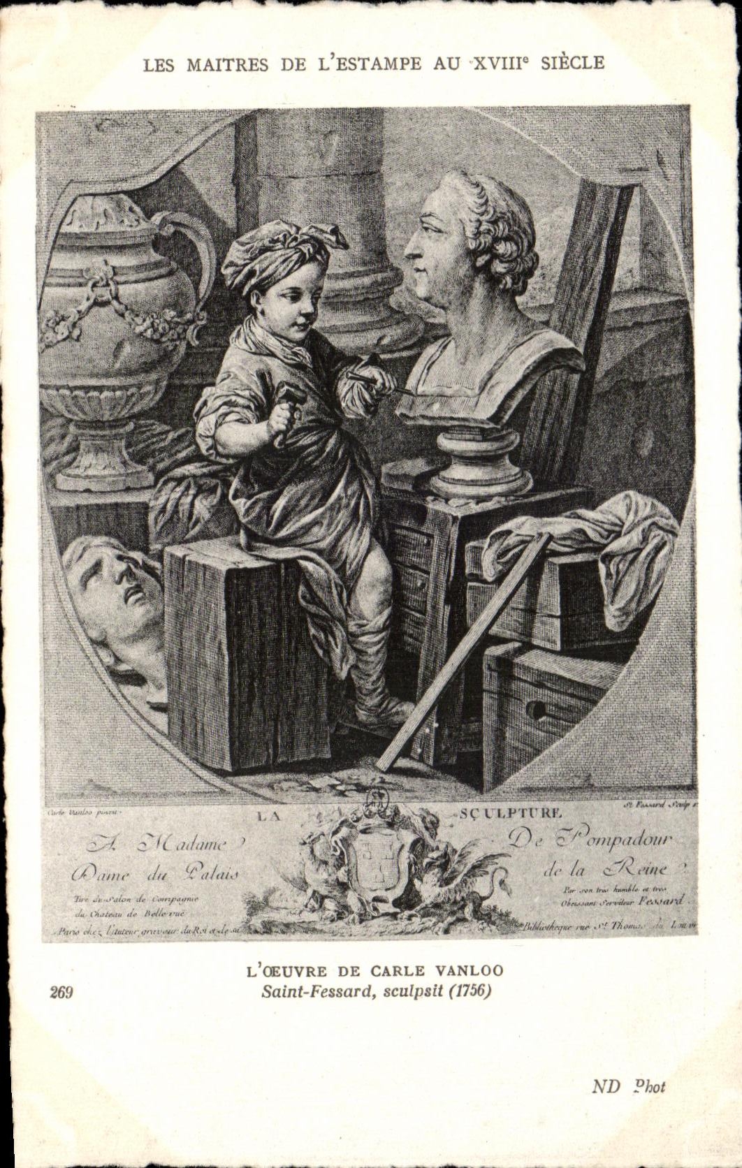 CPA Les Maitres De L Estampe Au XVIII Siecle L Oeuvre Der Carle Vanloo Saint Fessard aculpsit 1756