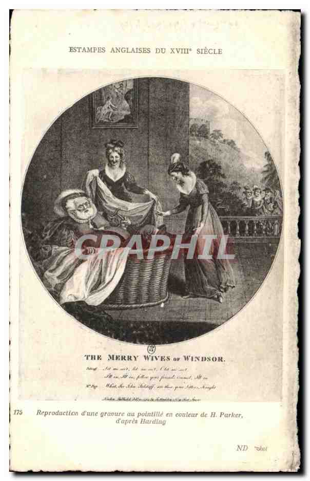 CPA Estampes Anglaises Du XVIII Siecle The Merry Wives of Windsor