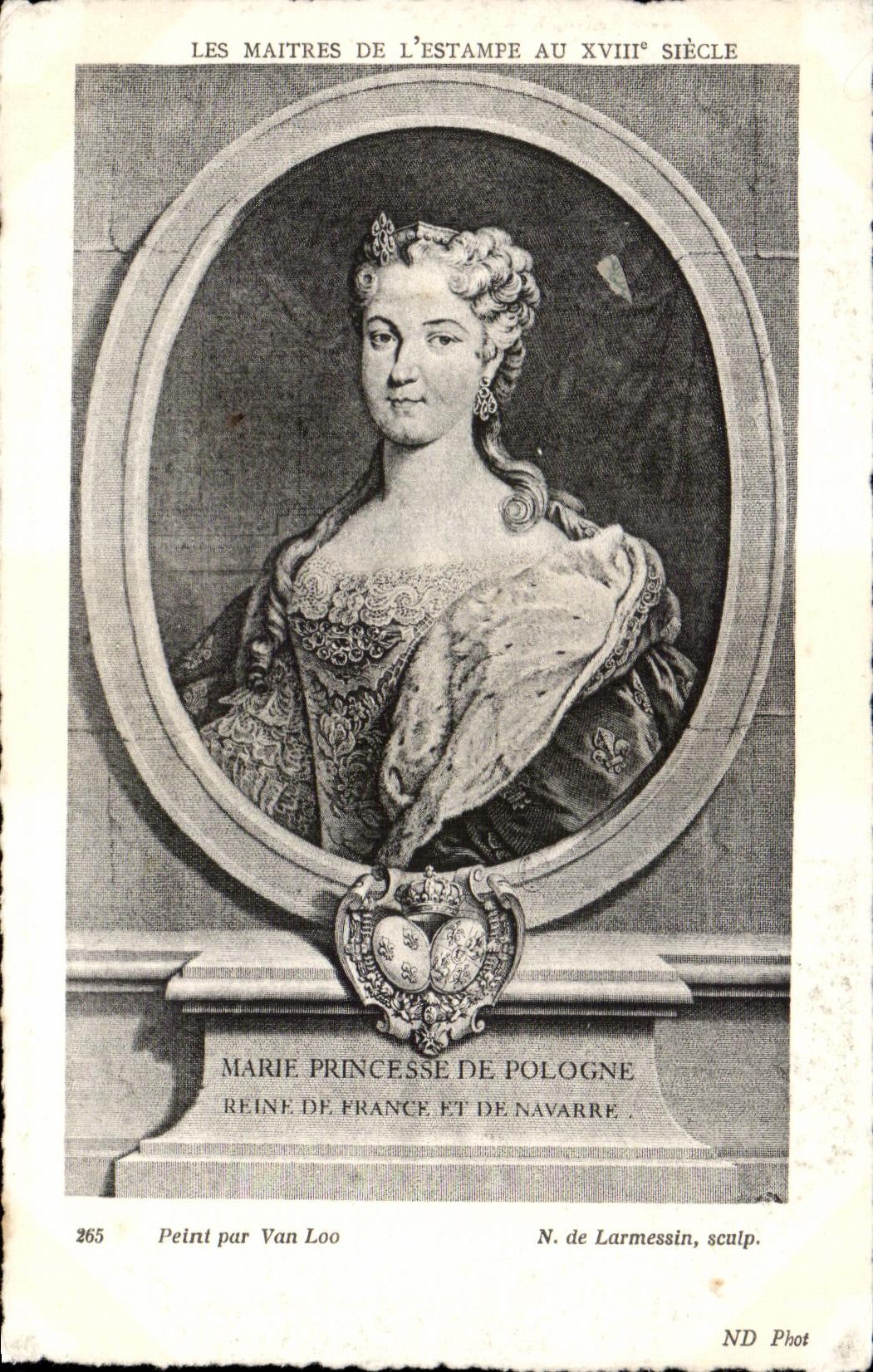 CPA Les Maitres De L Estampe Au XVIII Siecle Marie Princesse De Pologne Reine De Erance Et De Navarre