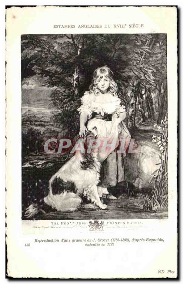 CPA Estampes Anglaises Du XVIII Siecle Reproduction d une gravure de J Crozer 1755 1800 d apres Reynolds executee en 1792