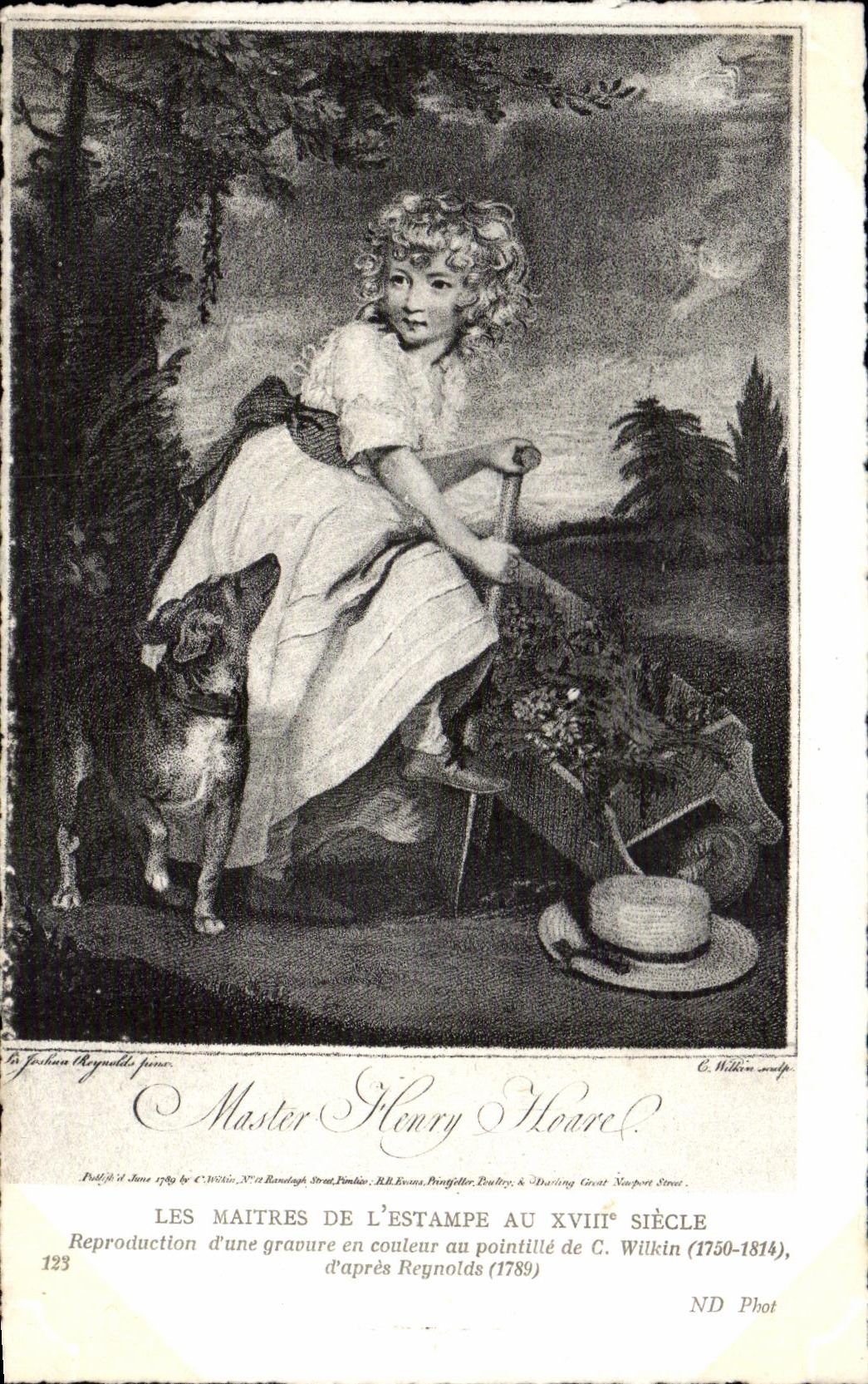 CPA Les Maitres De L Estempe Au XVIII Siecle Reprodution d une gravure en coulear au pointllle de C Wllkin 1750 1814 d apres Reynotds 1789