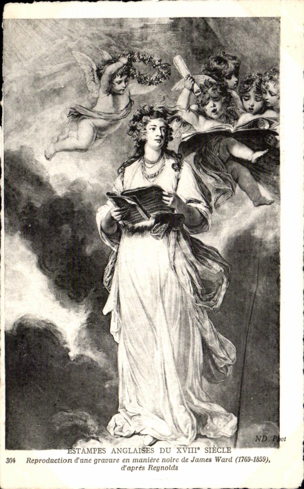 CPA Estampes Anglaises Du XVIII Siecle Reproduction d une gravure en maniere noire de James Ward 1769 1859 d apres Reynolds