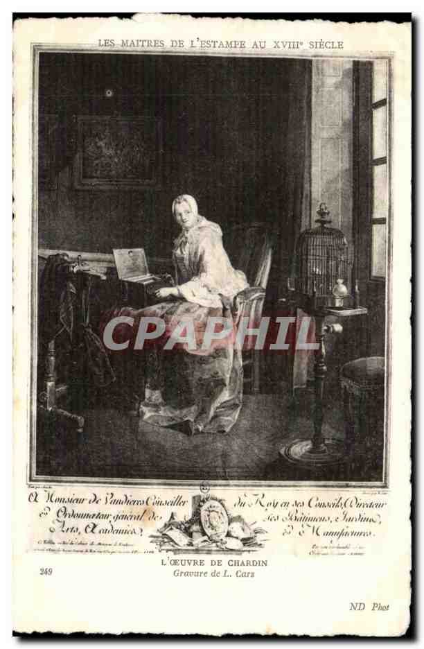 CPA Les Maitres De L Estampe Au XVIII Siecle L Oeuvre De Chardin Gravure de L Cars