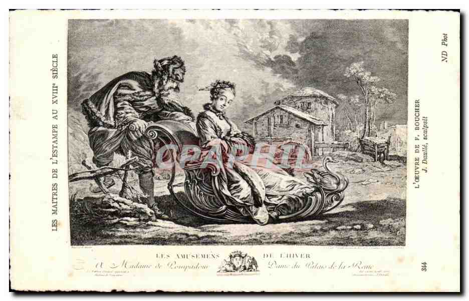 CPA Les Maitres De L Estampe Au XVIII Siecle L Oeuvre De F Boucher J Daulle scalpsit