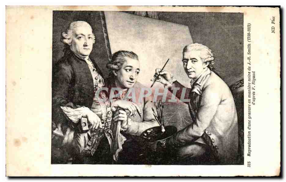 CPA Reproduction d une gravure en maniere noire de J R Smith 1750 1812 d apres F Rigaud