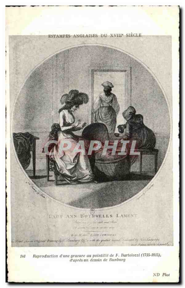 CPA Estampes Anglaises Du XVIII Siecle L Ann B othwells Lament
