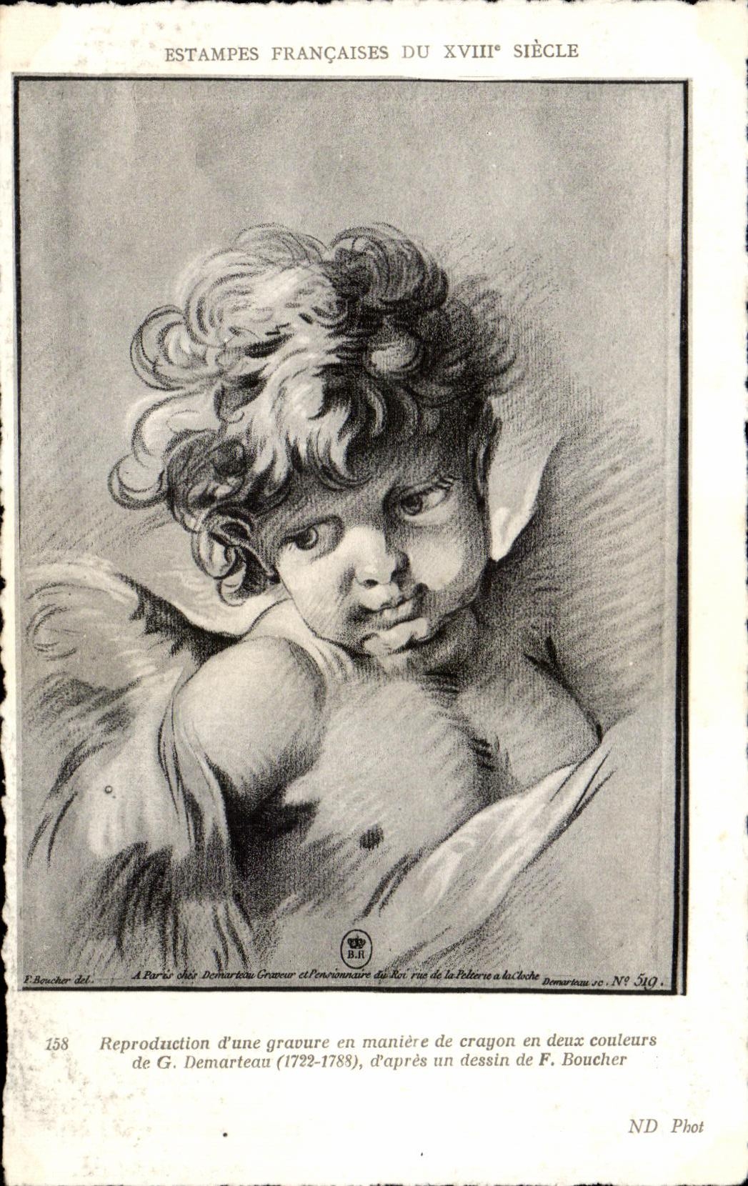 CPA Estampes Francaises Du XVIII Siecle Reproduction d une gravure en maniere de erayon en deux conteurs de G Demarteau 1722 1788 d apres un dessin de F Boucher 