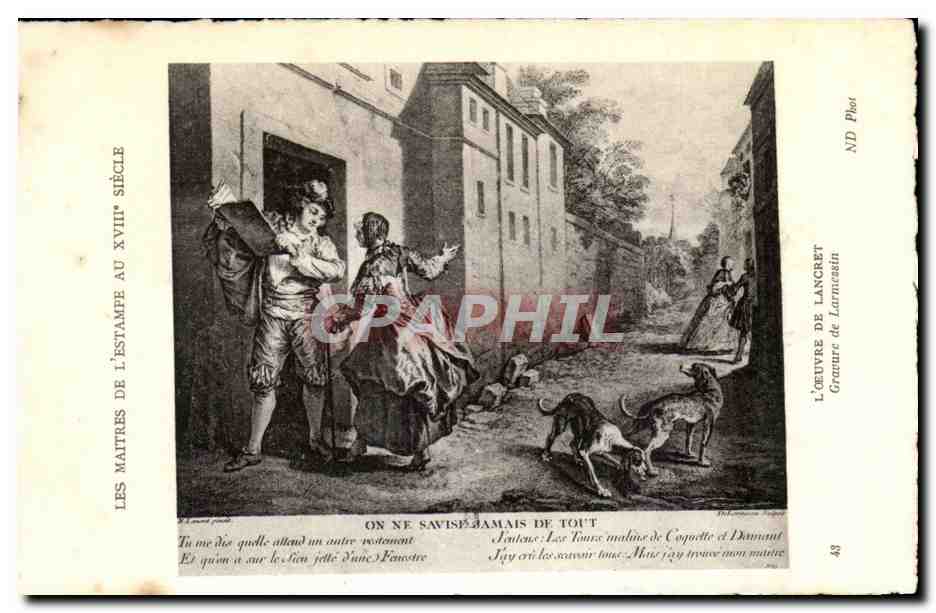 CPA Les Maitres De L Estampe Au XVIII Siecle L Oeuvre De Lancret Gravure de Larmessin