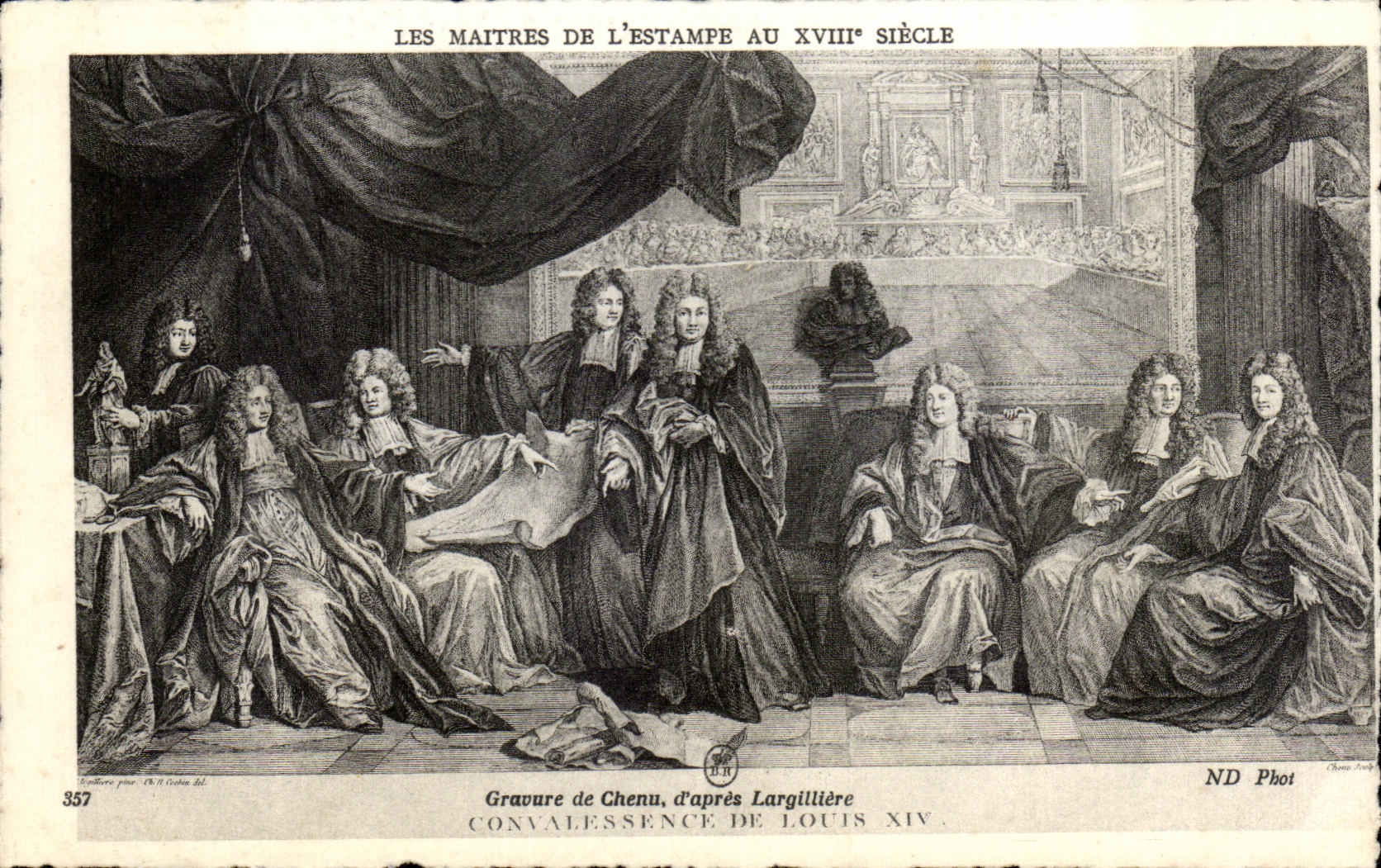 CPA Les Maitres De L Estampe Au XVIII Siecle Gravure de Chenu d apres Largilliere