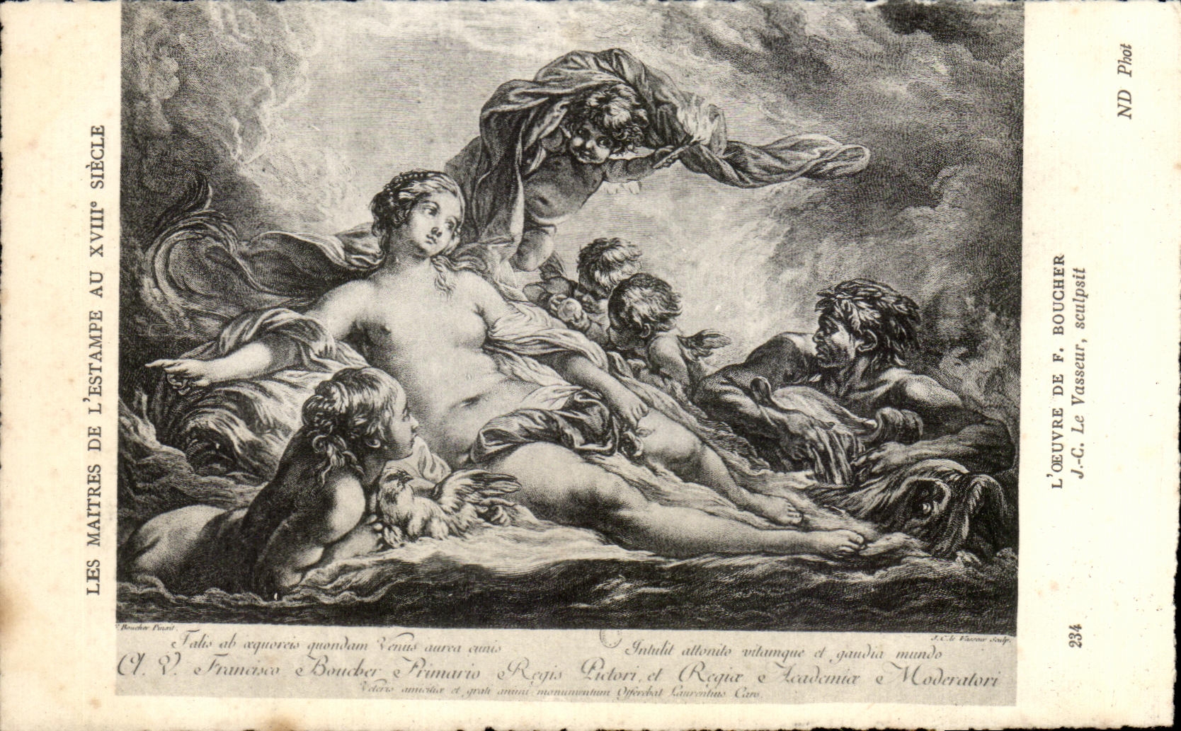 CPA Les Maitres De L Estampe Au XVIII Siecle L Oeuvre De F Boucher J C Vasseur Scutpslt