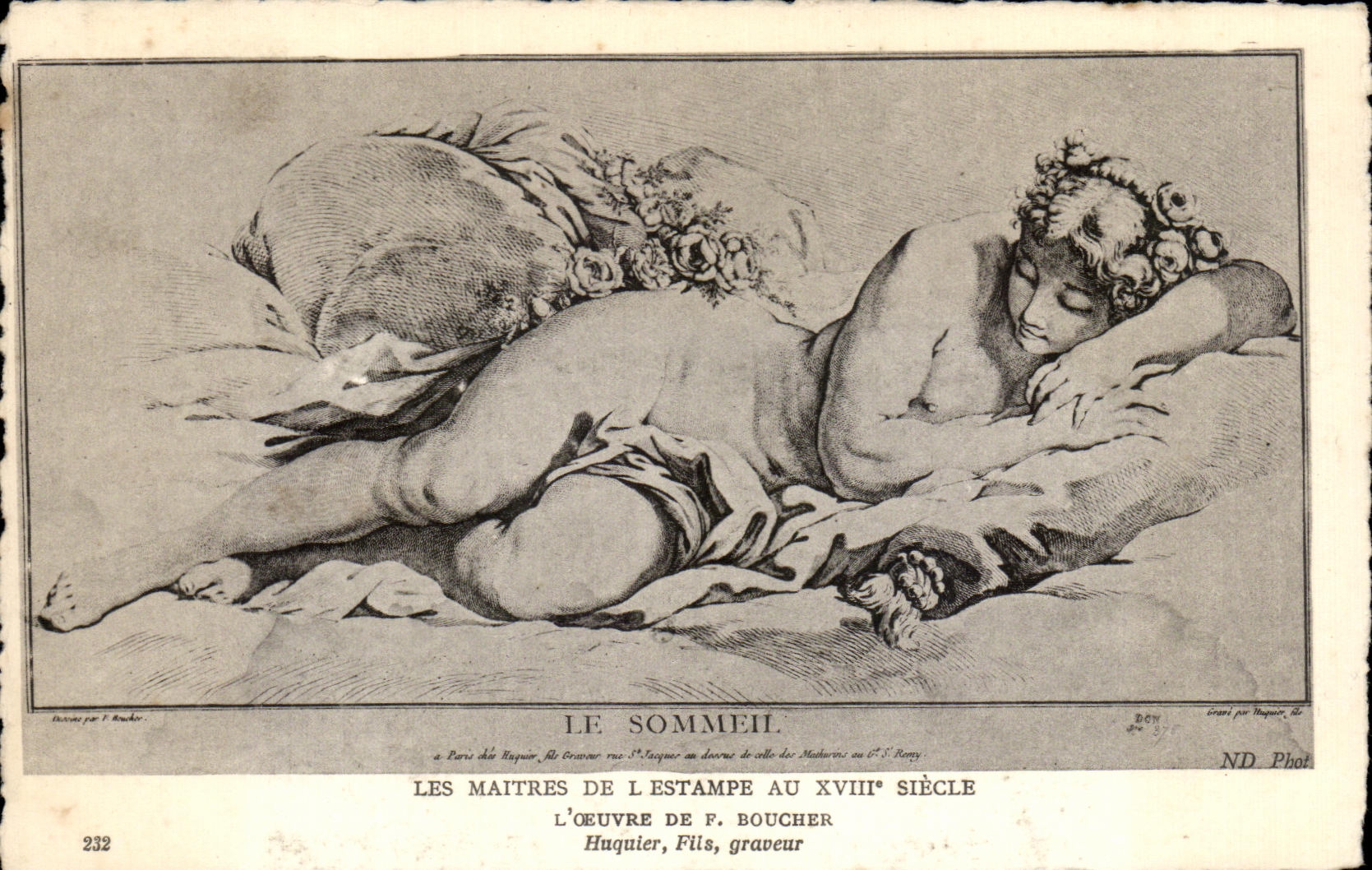 CPA Les Maitres De L Estampe Au XVIII Siecle L Oeuvre De F Boucher Huquire Fiis graveur