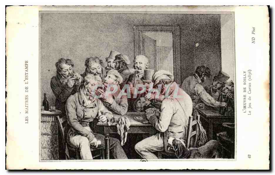 CPA Les Maitres De L Estampe L Oeuvre De Boilly Le Jeu de Cartes 1836