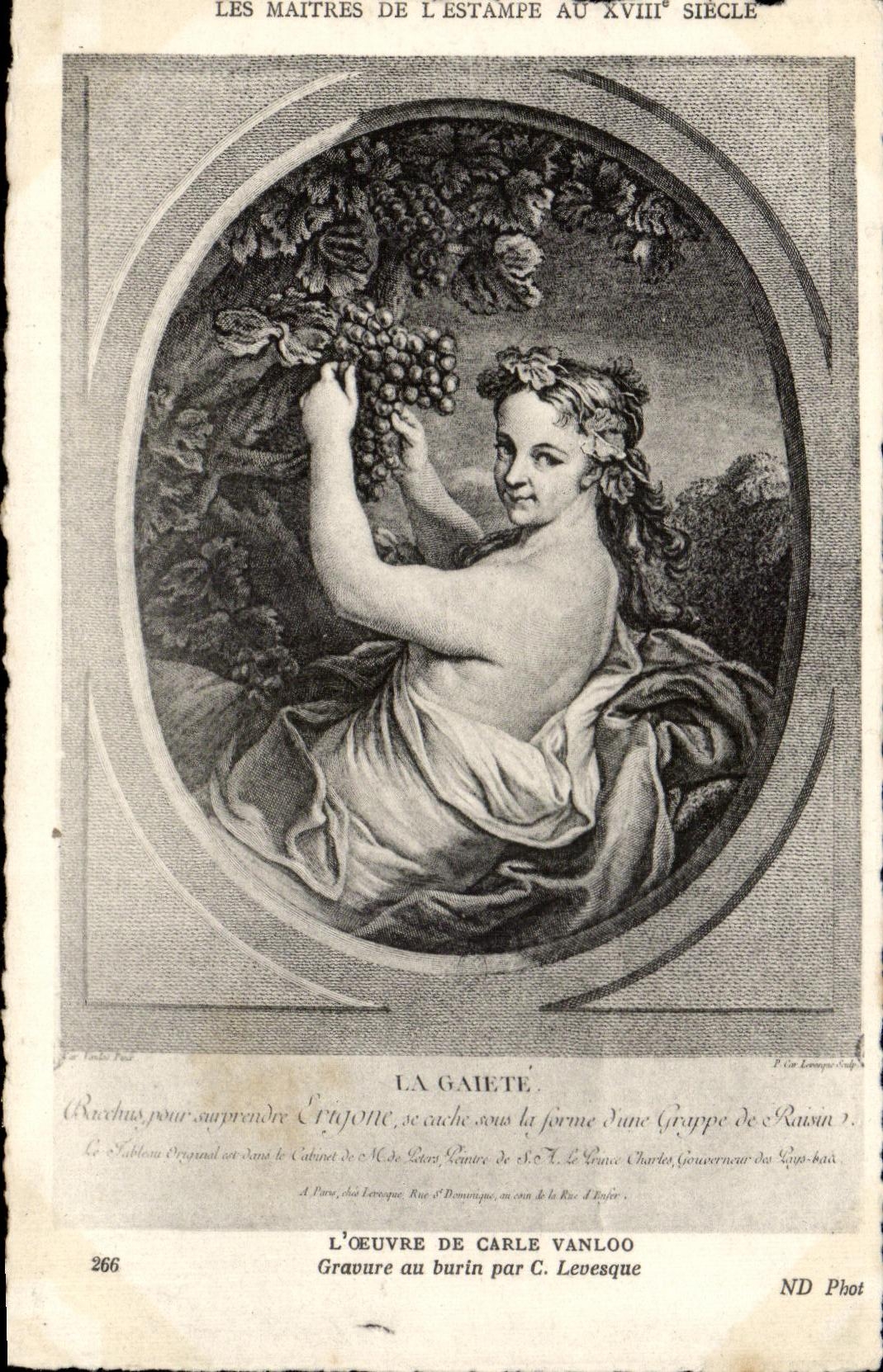CPA Les Maitres De L Estampe Au XVIII Siecle L Oeuvre de Carle Vanloo Gravure au burin par C Levesque