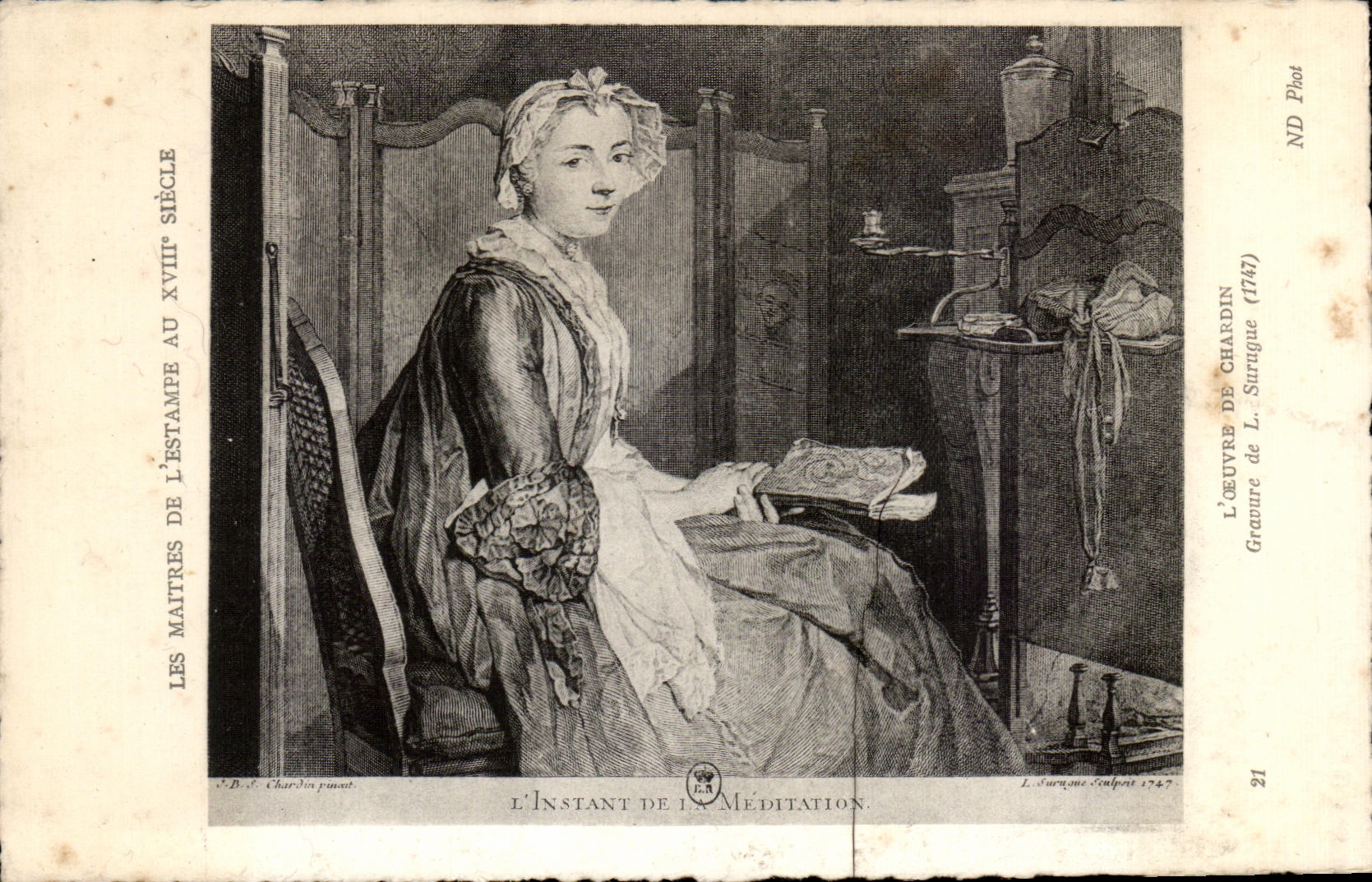 L'Instant de la Méditation — L'œuvre de Chardin (1747) — ND Ploot, n°21