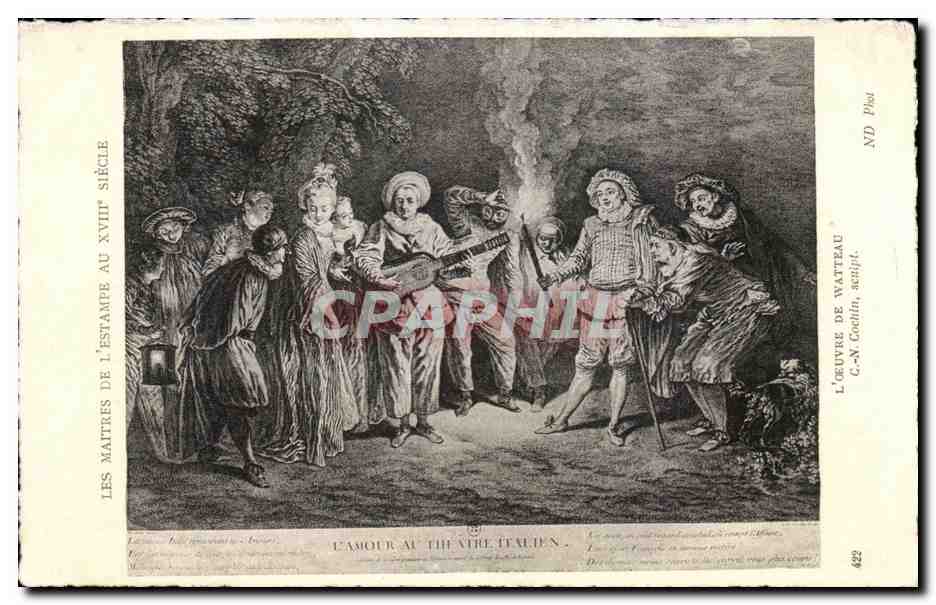 CPA Les Maitres De L Estampe Au XVIII Siecle L Oeuvre De Watteau C N Cochin scuipt