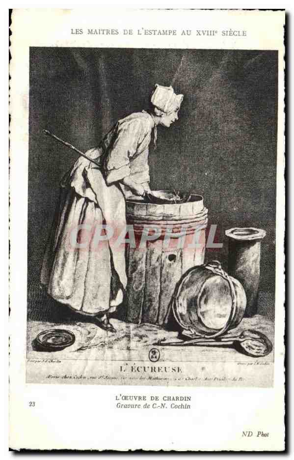 CPA Les Maitres De L Estampe Au XVIII Siecle L Oeuvre De Chardin Gravure de C N Cochin