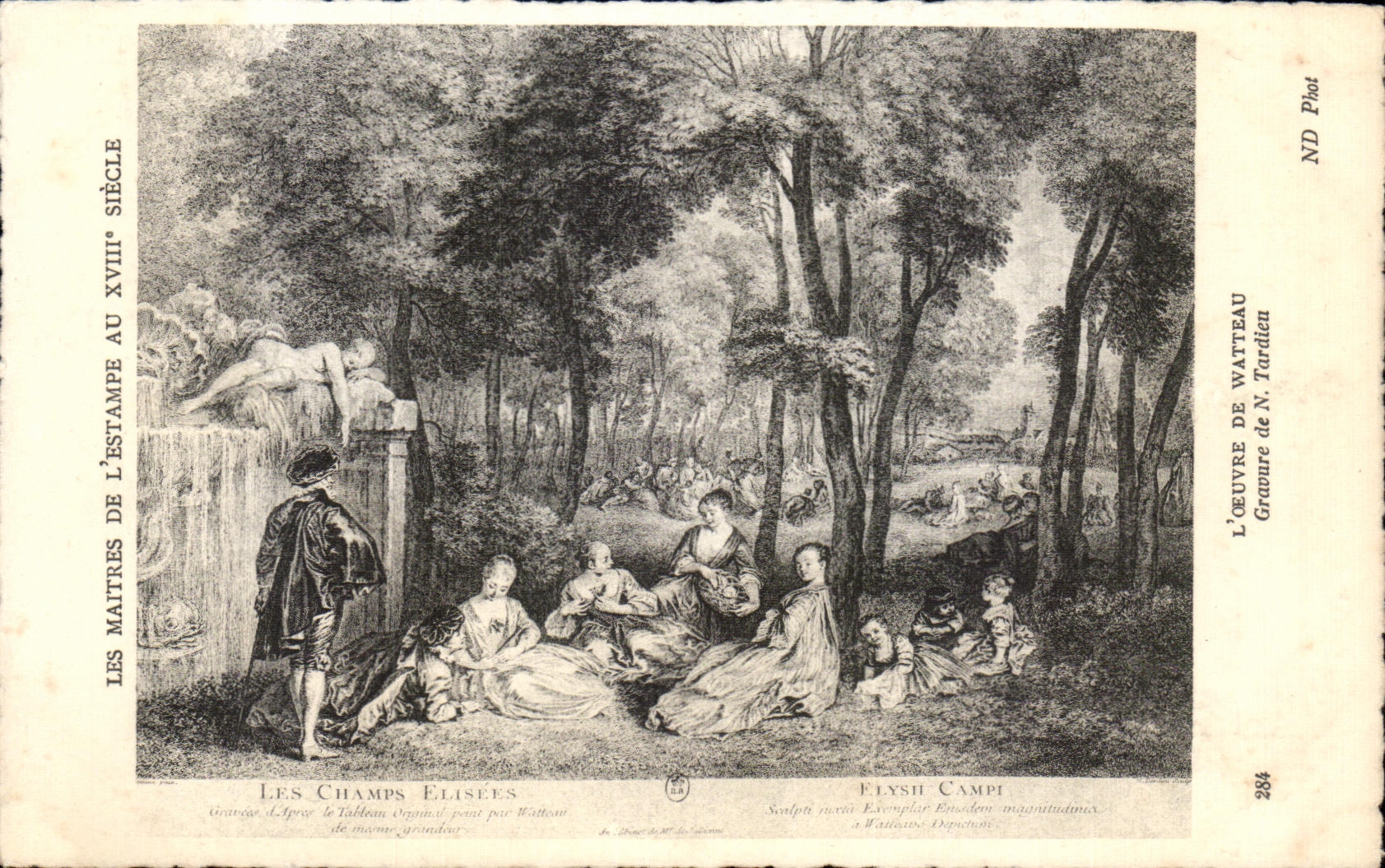 CPA Les Maitres De L Estampe Au XVIII Siecle L Oeuvre De Watteau Gravure de N tardlen