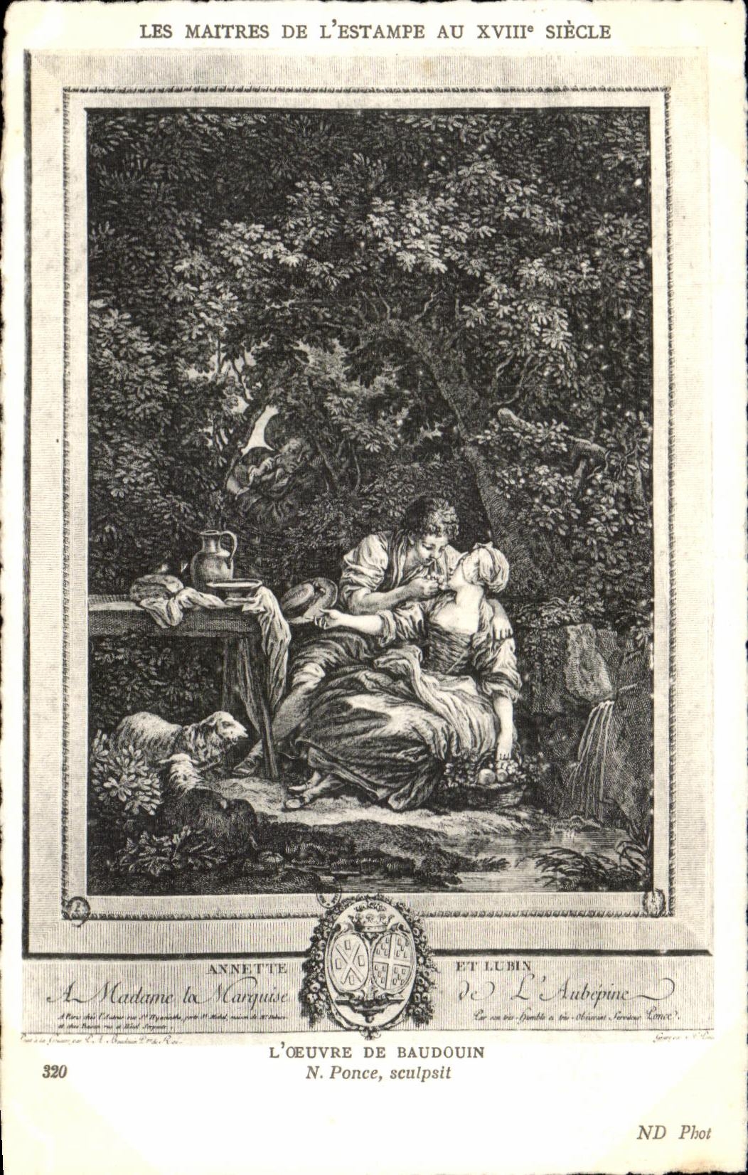 CPA Les Maitres De L Estampe Au XVIII Siecle L Oeuvre De Baudouin N Ponce sculpsit