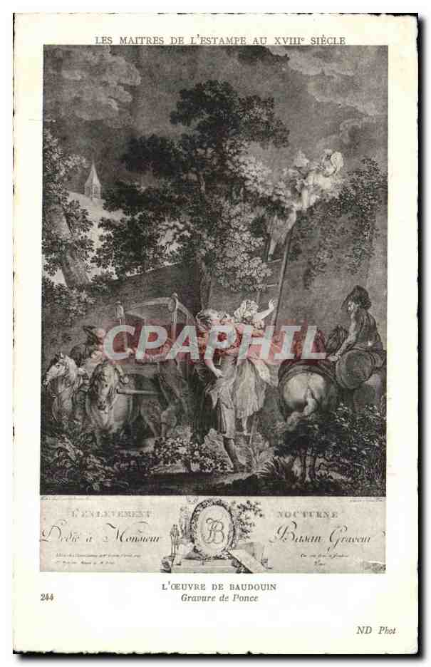 CPA Les Maitres De L Estampe Au XVIII Siecle L Oeuvre De Baudouin Gravure de Ponce