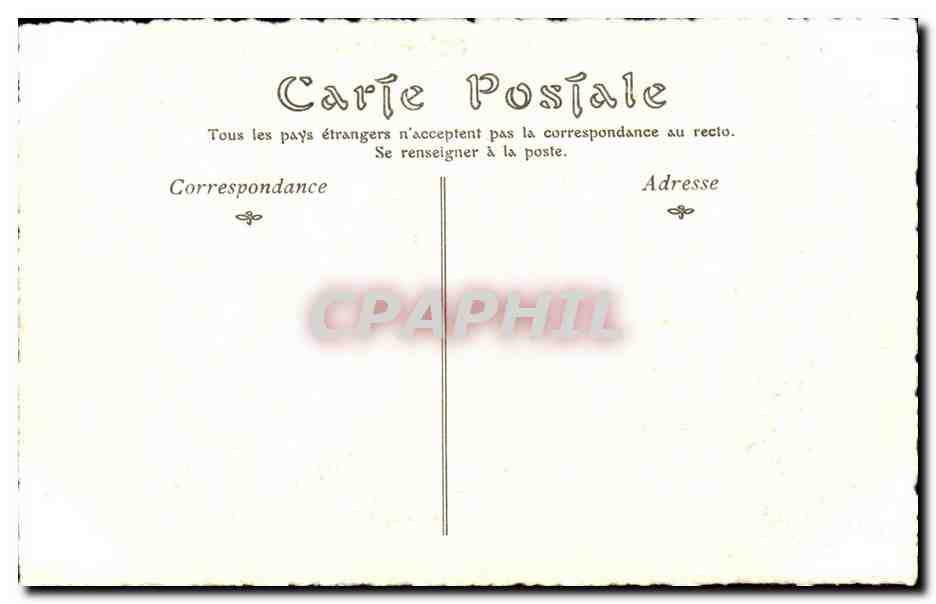 CPA Estampes Frencaises Du XVIII Siecle Reproduction d une gravure en maniere de crayon et deux couleurs de Demarteau d apres un dessin de F Boucher — Verso