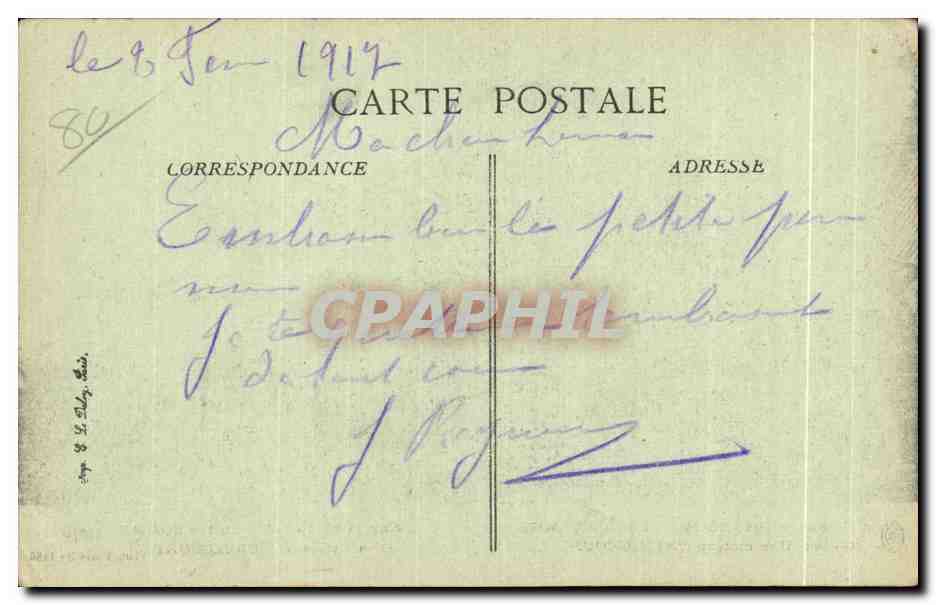 Une maison d'HERBECOURT — détruite pendant la Guerre 1914-15-16 — Visé, Paris N° 1486 — Reverso