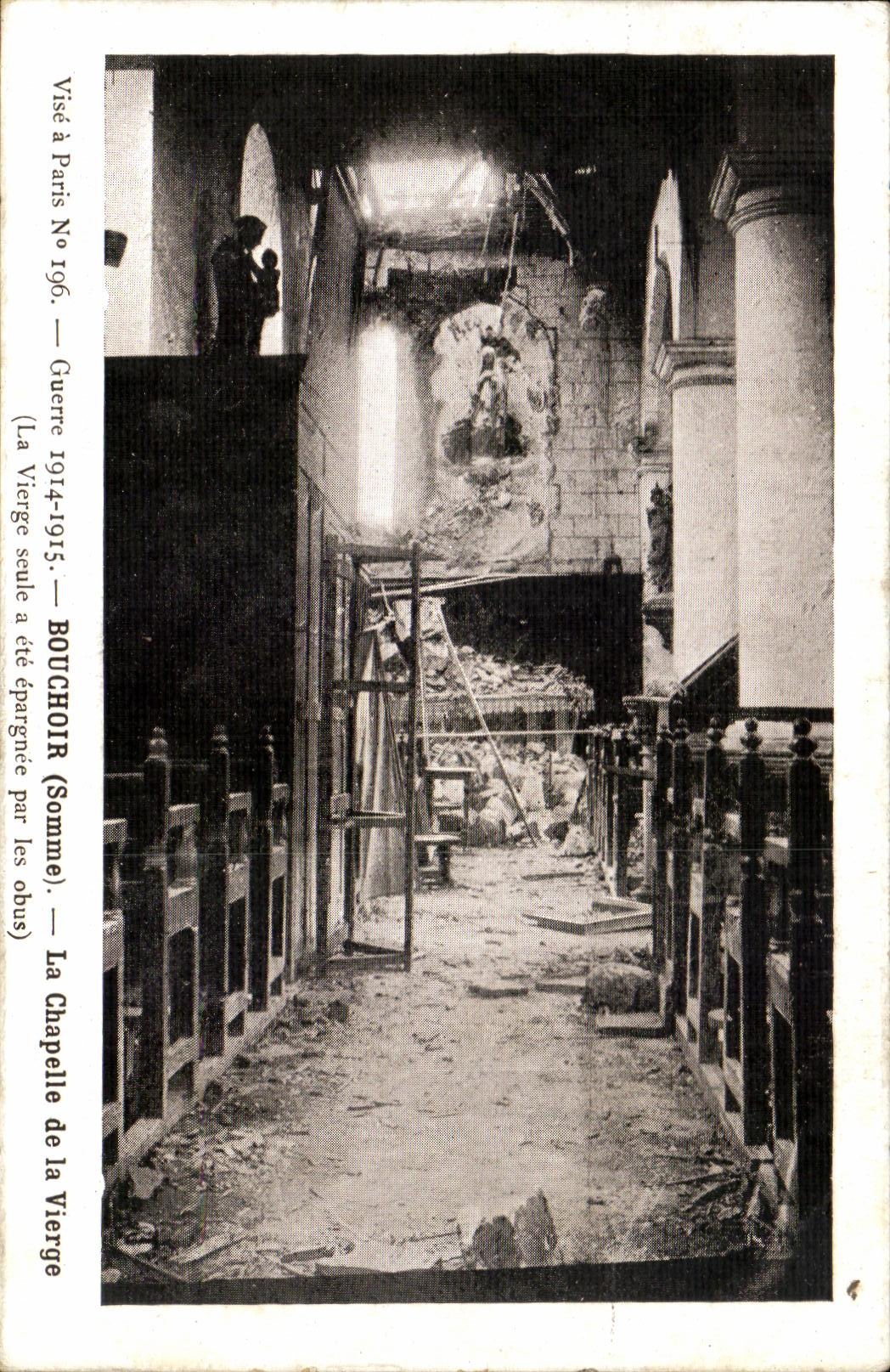 CPA Guerre 1914 1915 Bouchoir Somme La Chapelle de la Vierge Militaria