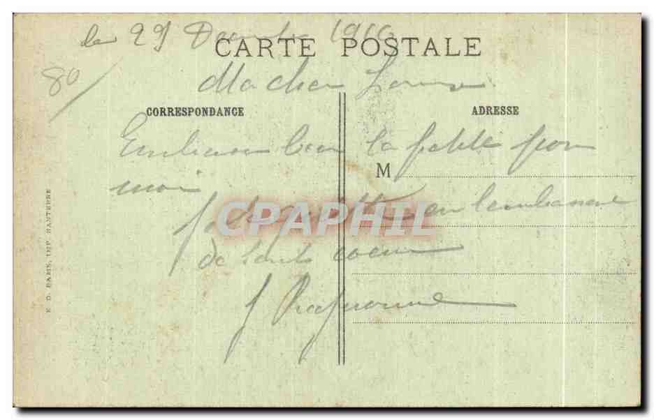 CPA La Guerre 1914 15 16 Offensive Franco Anglaise Biaches Les ruines du Charmant Village Militaria — Back