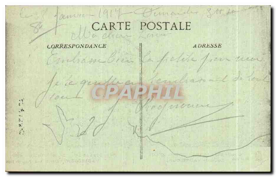 CPA Guerre 1914 15 16 Dans la Somme Eglise de Vaubecourt War 1914 15 16 In the Somme Vaubecourt Church Militaria — Back