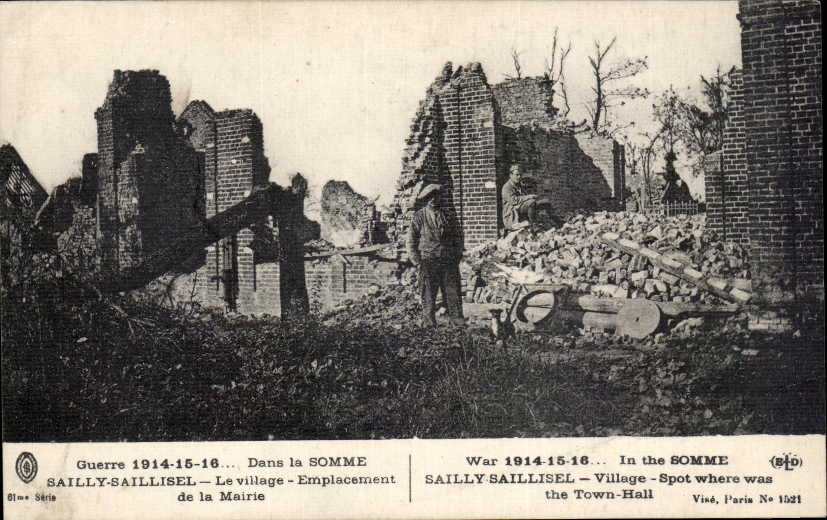 SAILLY-SAILLISEL — Le village - Emplacement de la Mairie — Visé, Paris N° 1521